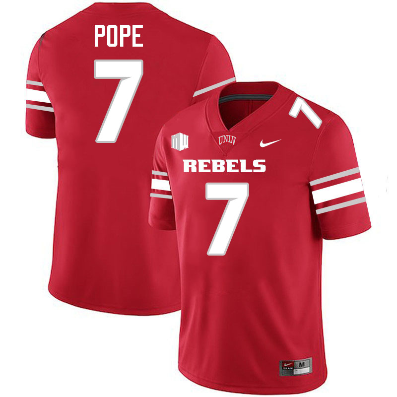 #7 Jake Pope UNLV Rebels College Football Jersey Stitched-Scarlet